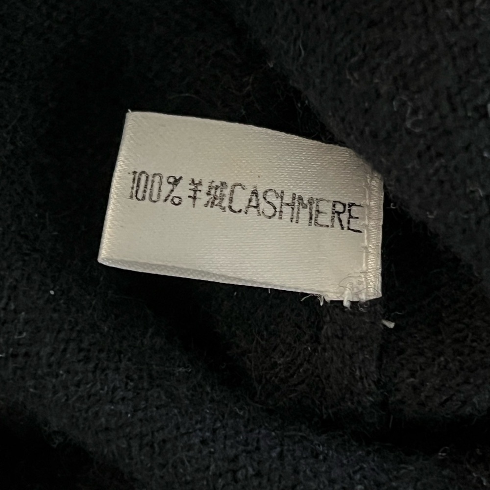 RECORD 100% Cashmere Black Mock Neck Sweater - Picture 8 of 9